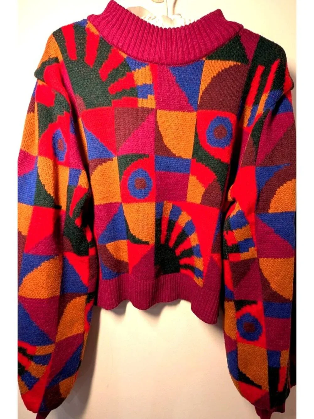 Anthropologie FARM Rio Graphic Toucans Sweater, Women Size Large